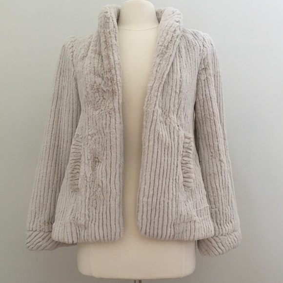 Yoana Baraschi Jackets & Blazers - Yoana Baraschi Fur Swing Coat Winter White size 4
